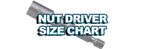 Nut Driver Size Chart