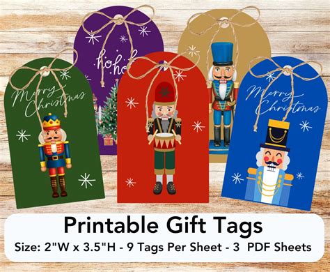 Nutcracker Gift Tag Printable