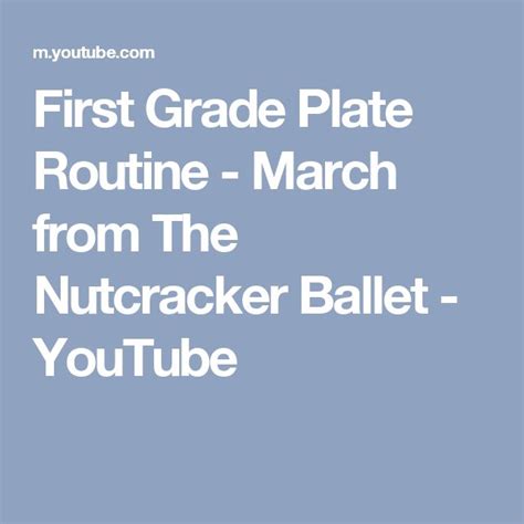 Nutcracker March Plate Routine