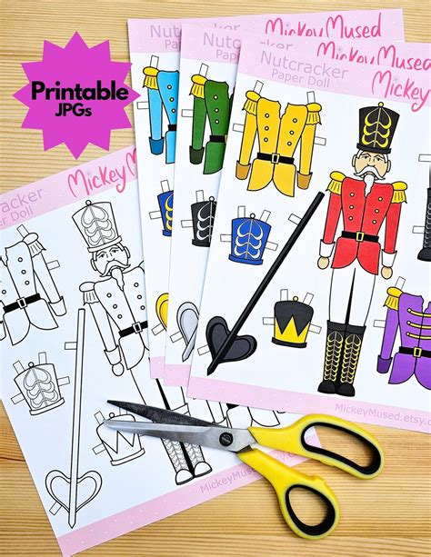 Nutcracker Paper Dolls Printable