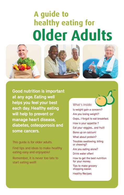 nutrition tips for seniors handouts
