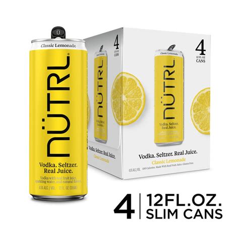 Nutrl Vodka Lemonade Carbs