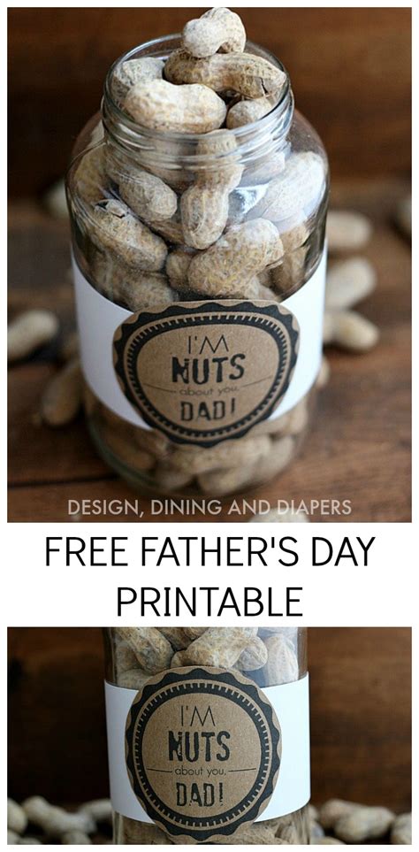 Nuts About You Dad Printable
