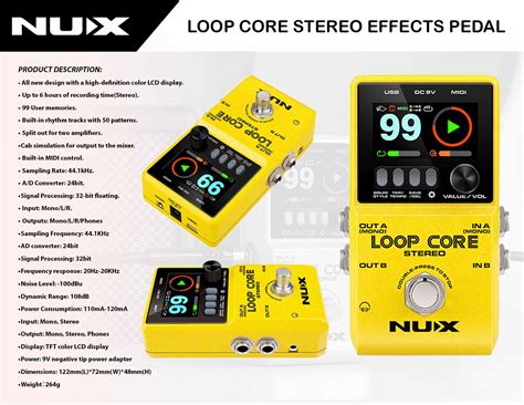 NUX Loop Core Stereo Looper Pedal 0885947105106