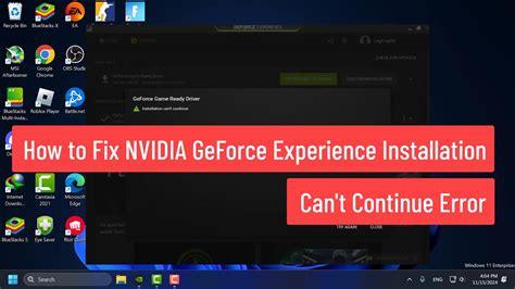 Nvidia Geforce Experience Installation Cannot Continue