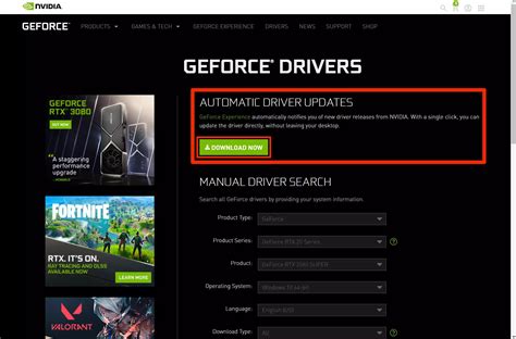nvidia geforce graphics card driver update