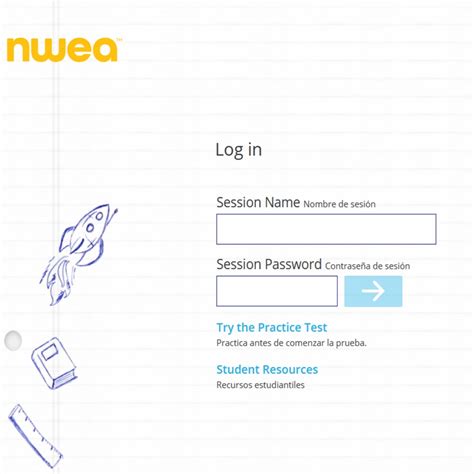 nwea map session login