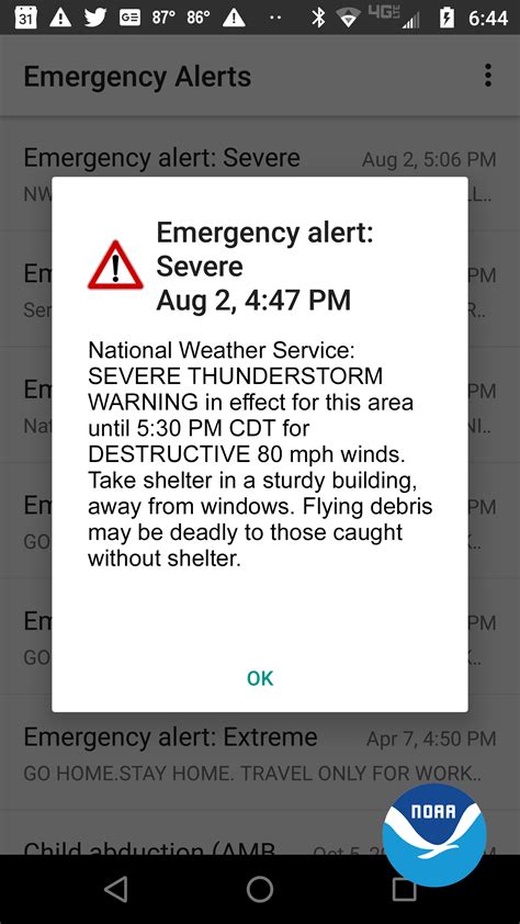 nws wireless emergency alerts