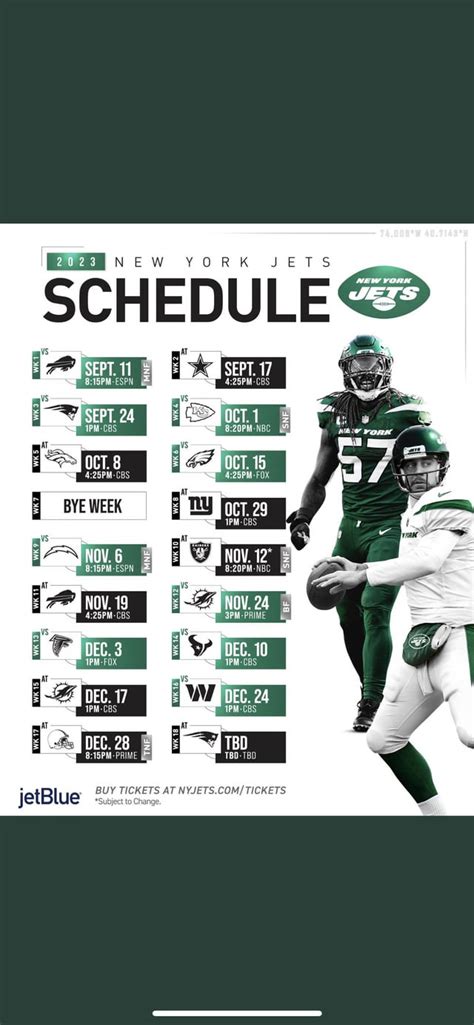 ny jets football schedule 2023