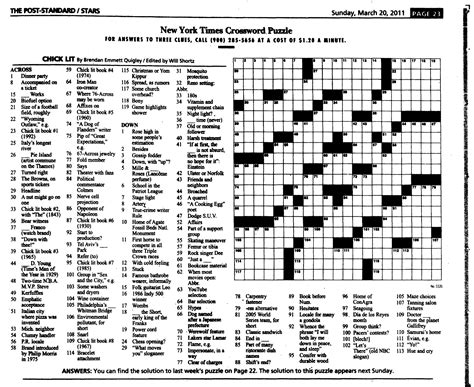 ny post crossword puzzle