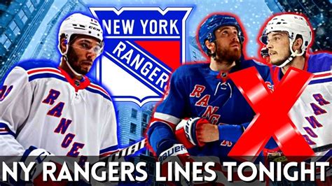 ny rangers lines for tonight