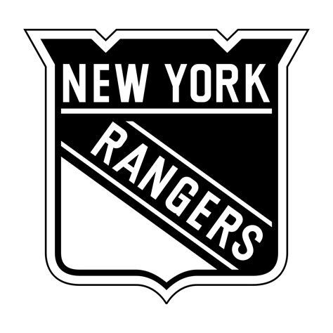 ny rangers logo black and white