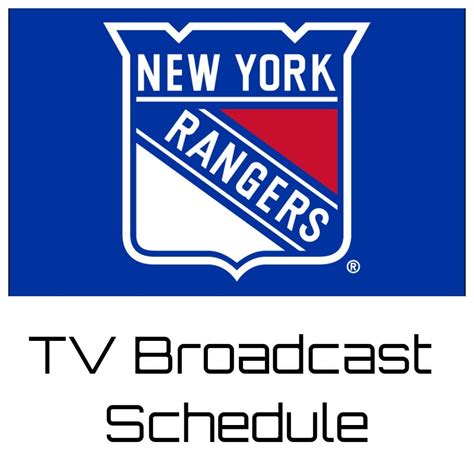 ny rangers tv schedule