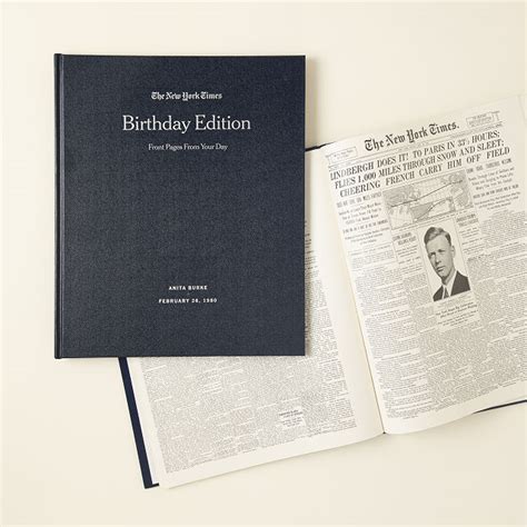 ny times custom birthday book