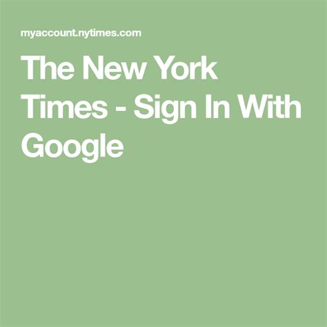 ny times sign in