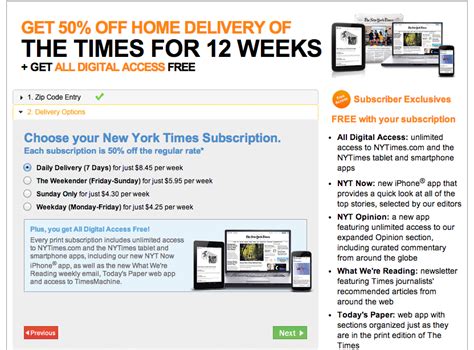 ny times subscription discount