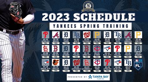 ny yankees schedule 2023 spring training