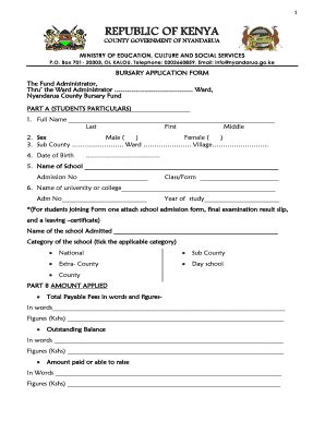 nyandarua county bursary form pdf 2023