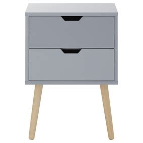 Nyborg Bedside Table Light Grey