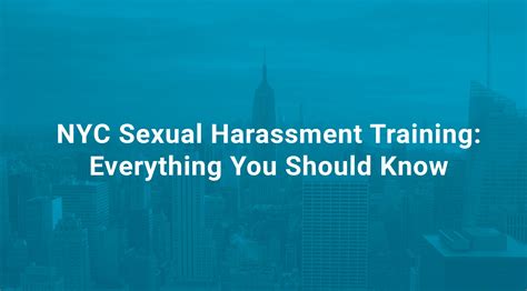 nyc dcas sexual harassment training