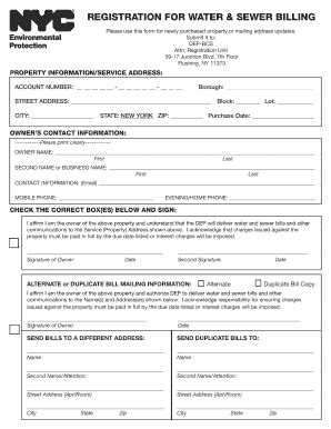 nyc dep customer registration form