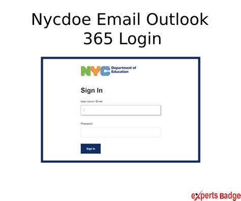 nyc doe email outlook 365 login page