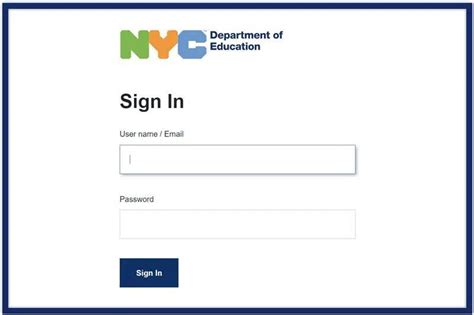 nyc doe student account log in
