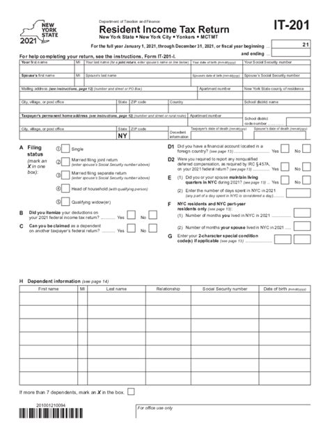 nyc forms and instructions
