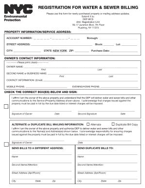 nyc gov dep customer registration form