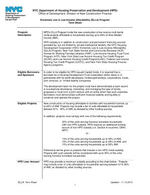 nyc hpd term sheet