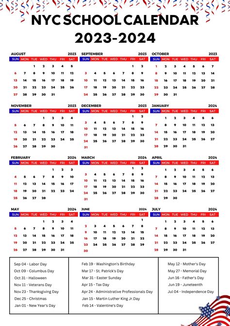 nyc public schools 2024 calendar