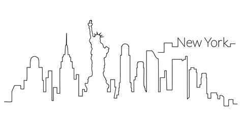 nyc skyline outline svg