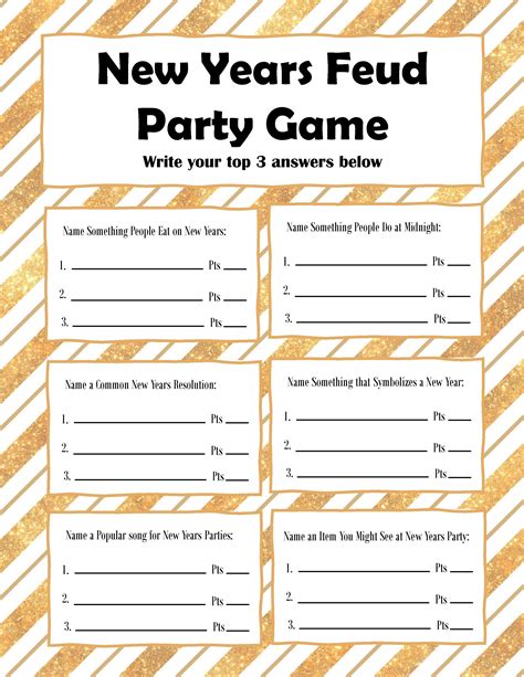 Nye Game Free Printable Family