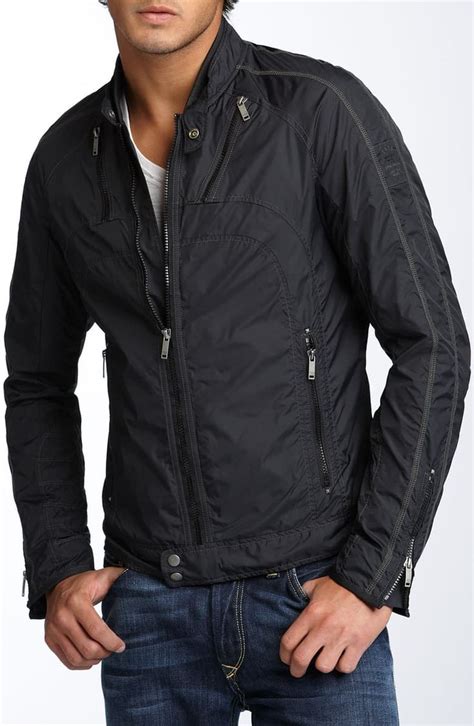 nylon moto jacket