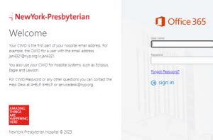 nyp outlook employee email sign in