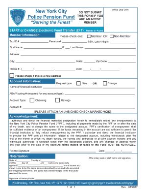 nypd pension fund forms