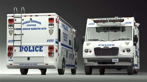 NYPD Mobile Command Center 3D Model 129 .3ds .blend .c4d .fbx .max