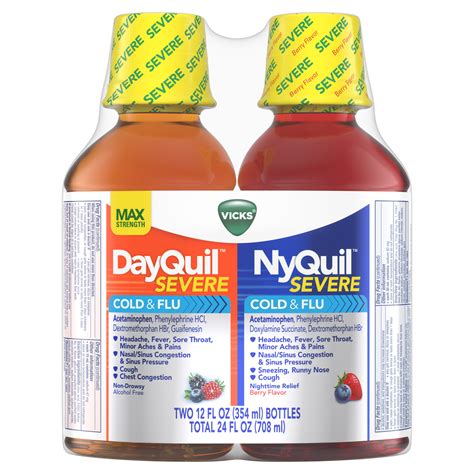 nyquil and dayquil severe cold and flu