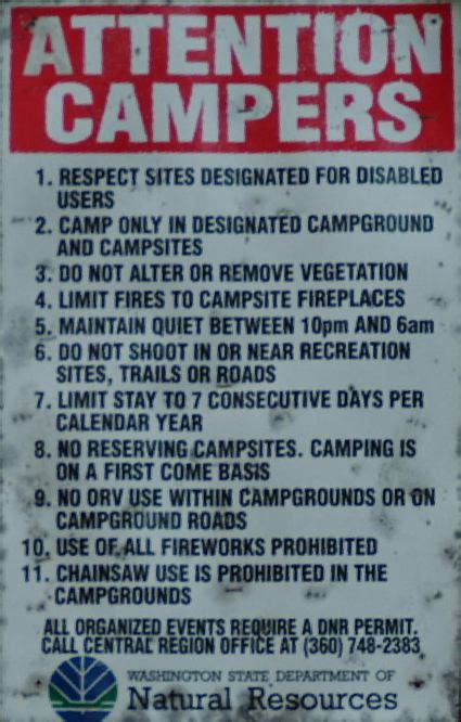 nys campground rules