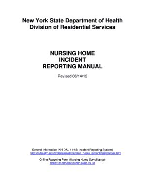 nys doh reporting manual