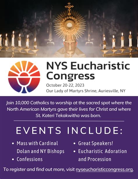 nys eucharistic congress schedule
