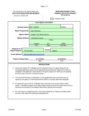 Nys Grants Finance Forms