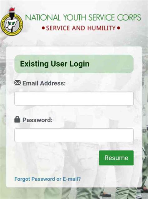 nysc portal login registrar approval