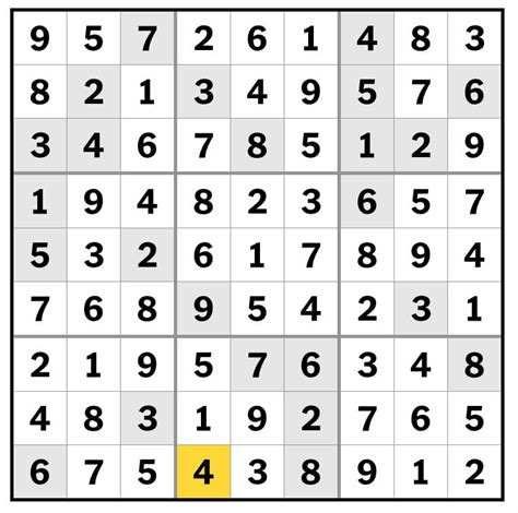 nytimes sudoku medium answers