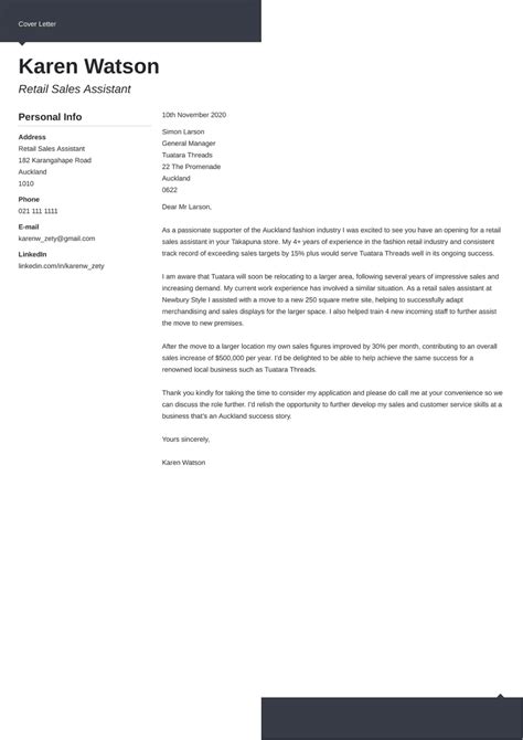 Nz Cover Letter Sample