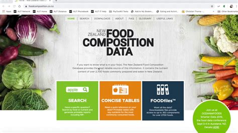 nz food composition table
