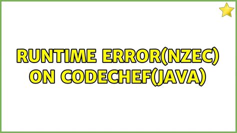 nzec runtime error in java