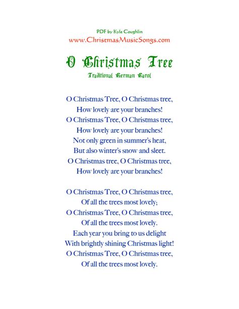 O Christmas Tree Lyrics: A Classic Holiday Tune