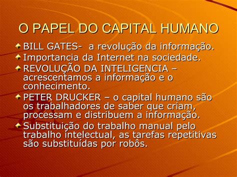 o papel do capital humano
