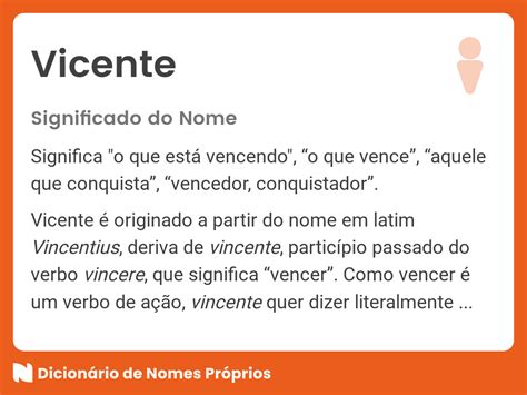 o que significa o nome vicente